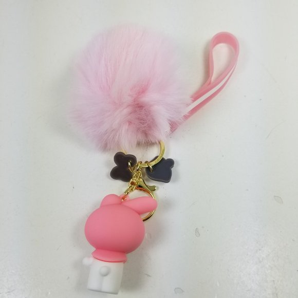 Melody Pom Pom Key Chain - Picture 3 of 6